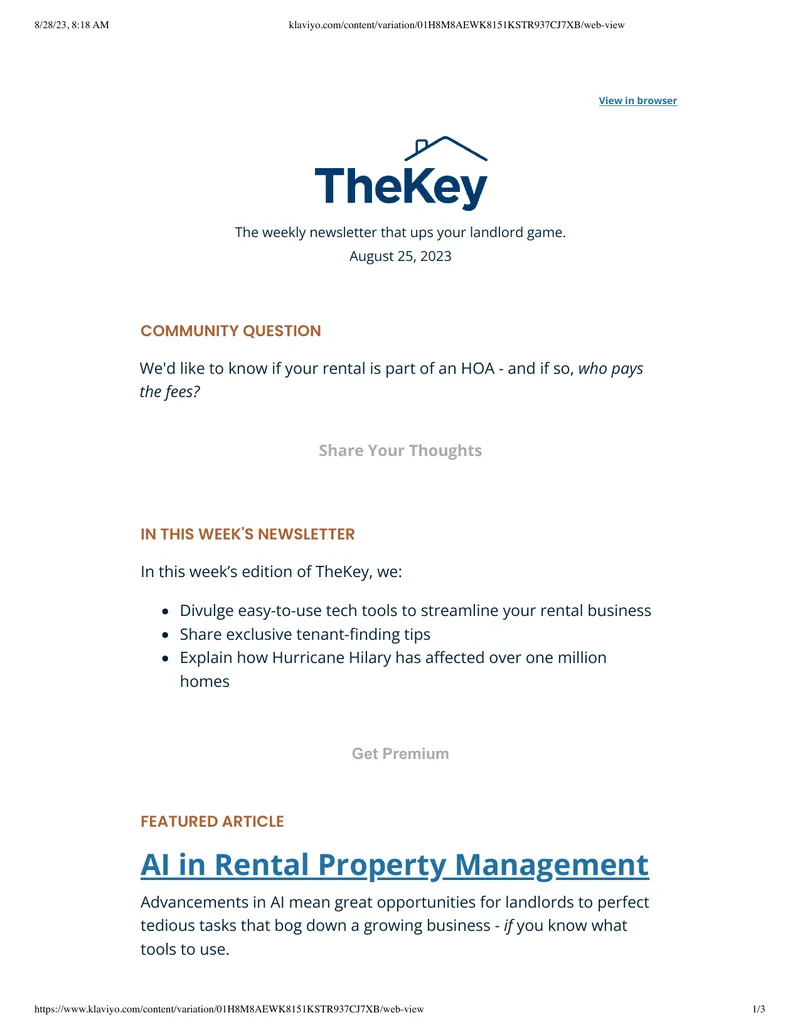Weekly Newsletter for Landlords
