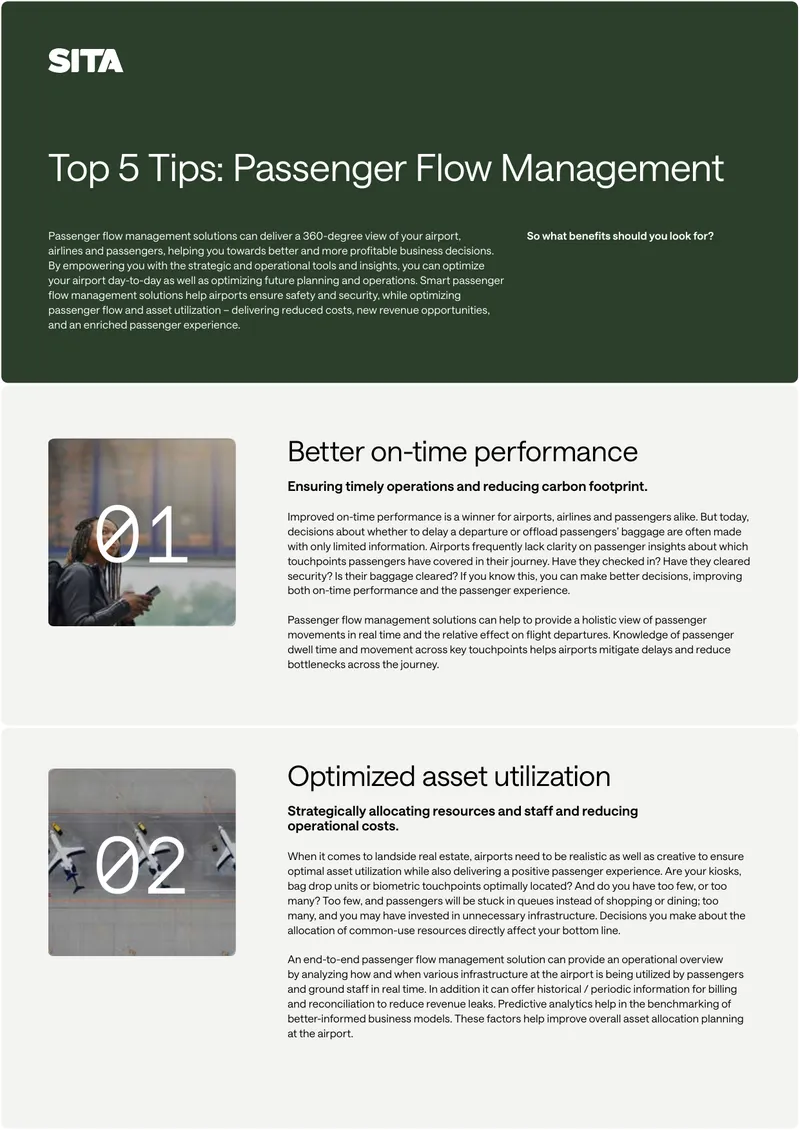 Passenger Flow Management Solutions for Airports