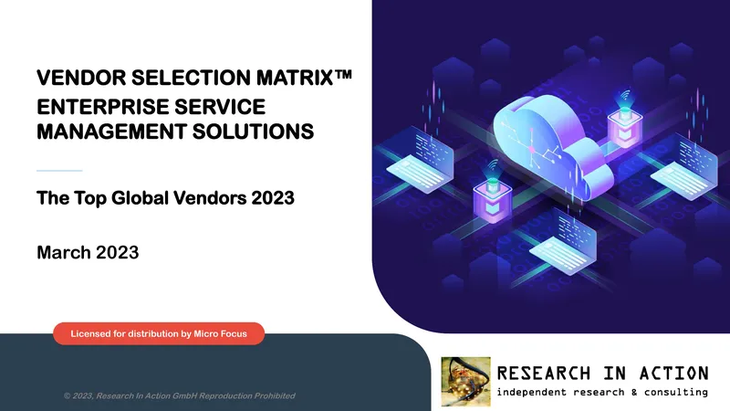 Vendor Selection Matrix for Enterprise Service Management Solutions