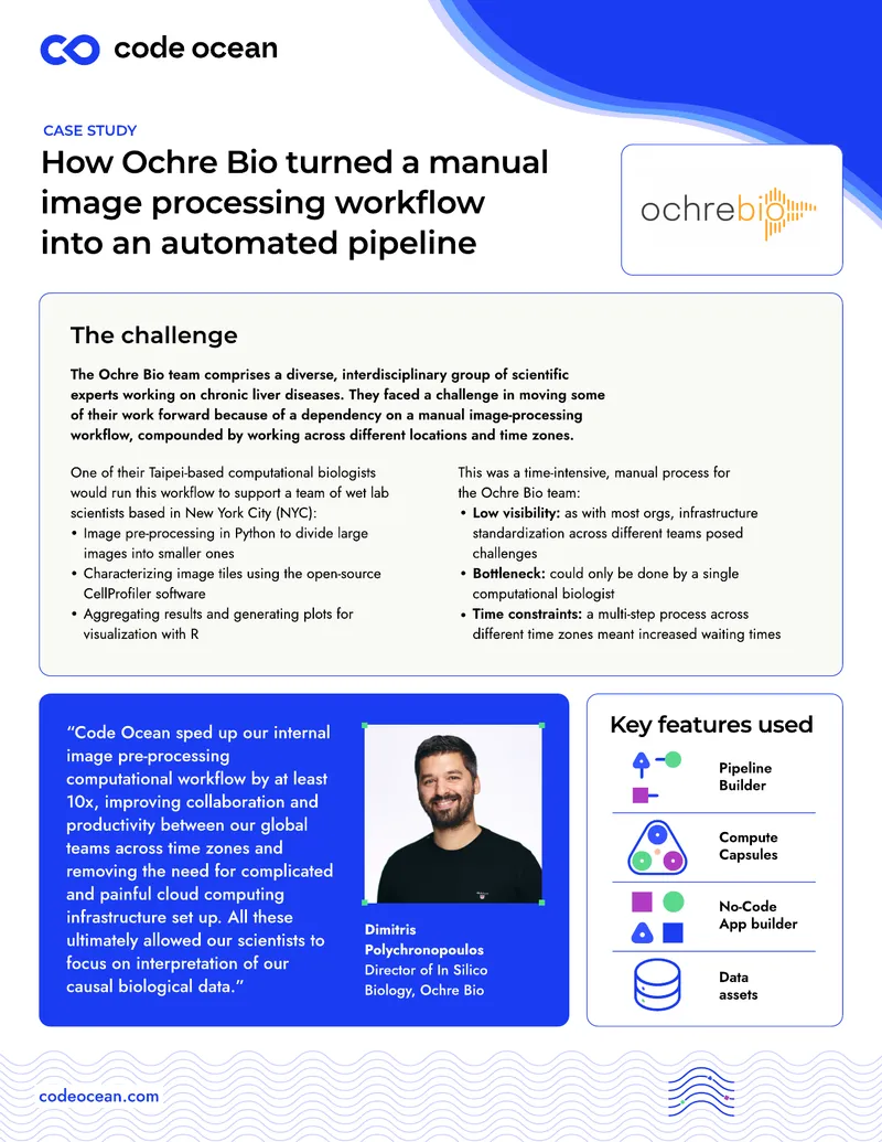 Automating Image Processing Workflow at Ochre Bio