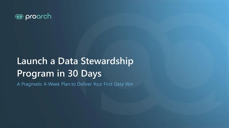 Launch a Data Stewardship Program in 30 Days