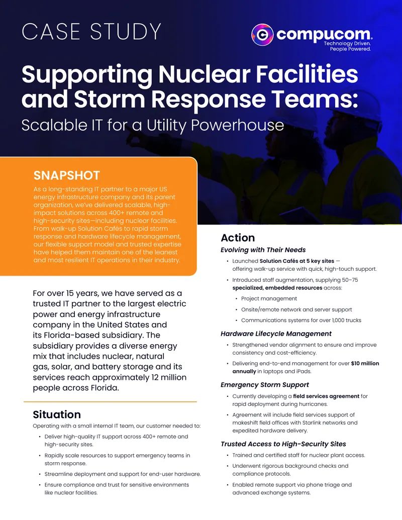 Case Study on IT Support for Nuclear Facilities