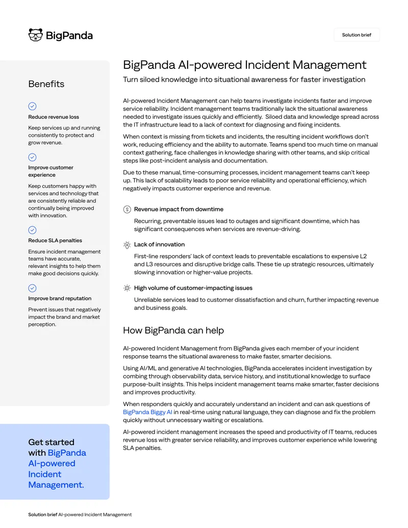 AI-Powered Incident Management Solution Brief