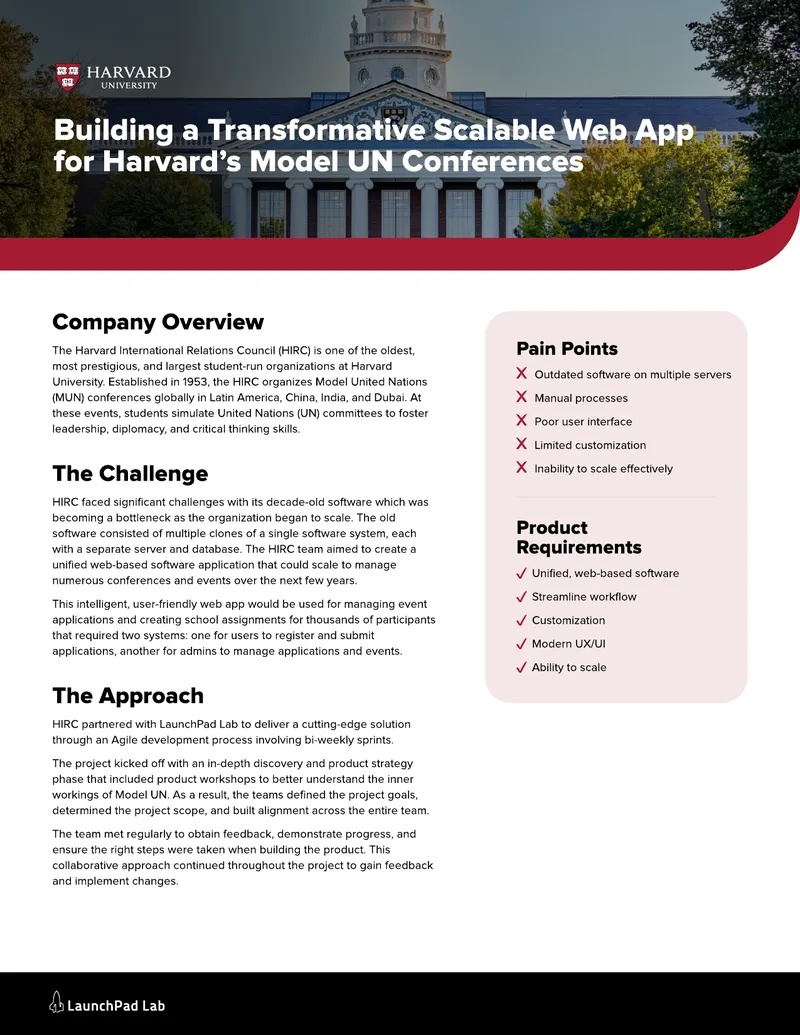 Building a Scalable Web Application for Model UN