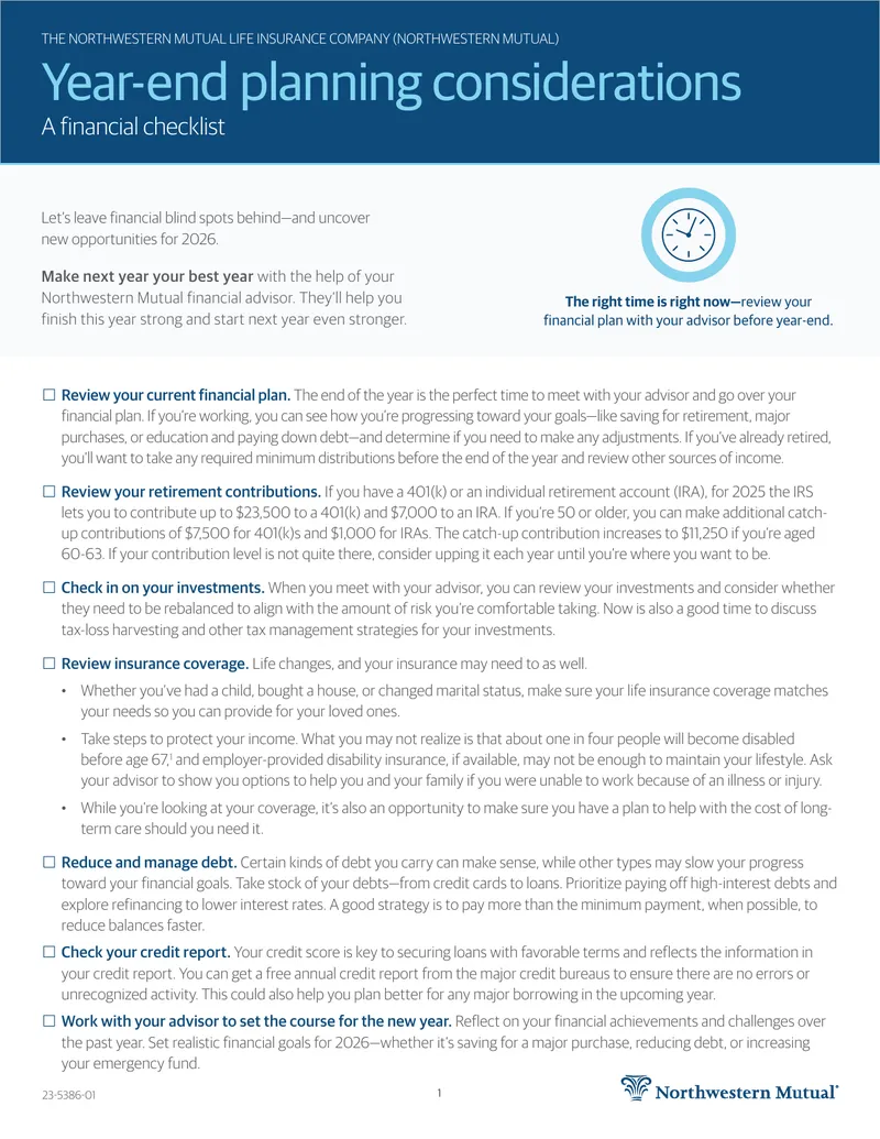 Year-End Financial Planning Considerations