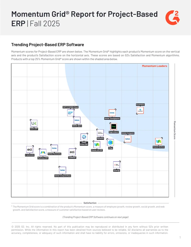Momentum Grid Report for Project-Based ERP Fall 2025