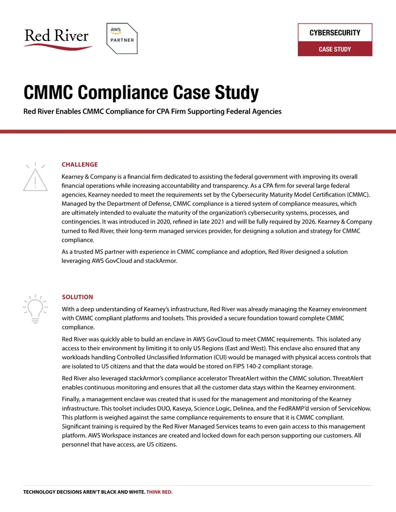 CMMC Compliance Case Study for CPA Firm
