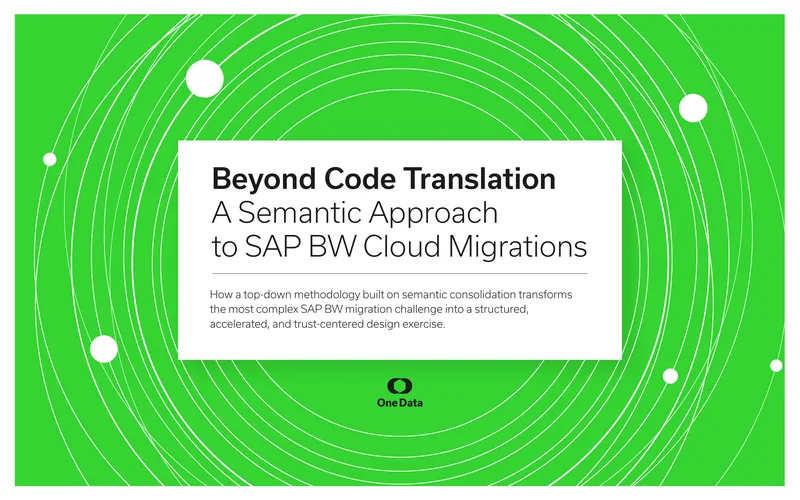 SAP BW Cloud Migration Semantic Approach