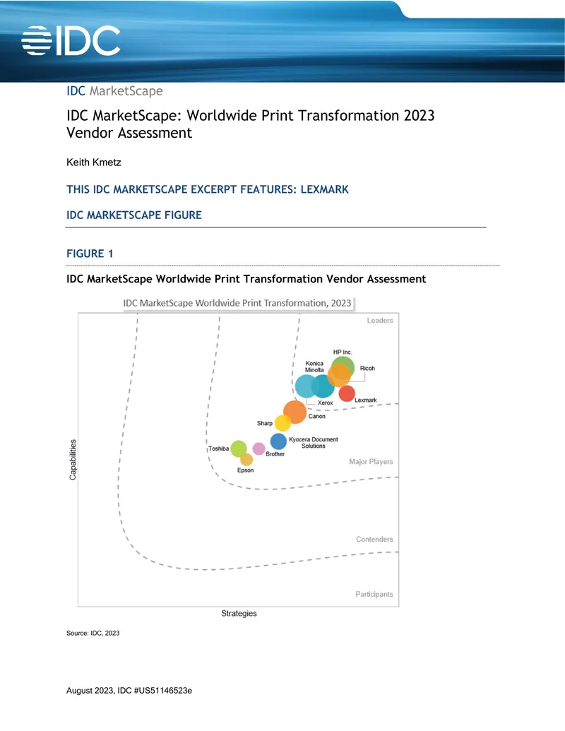 Worldwide Print Transformation 2023 Vendor Assessment