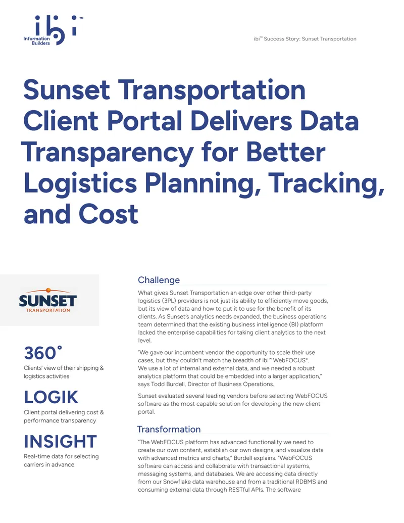 Sunset Transportation Client Portal Implementation Case Study