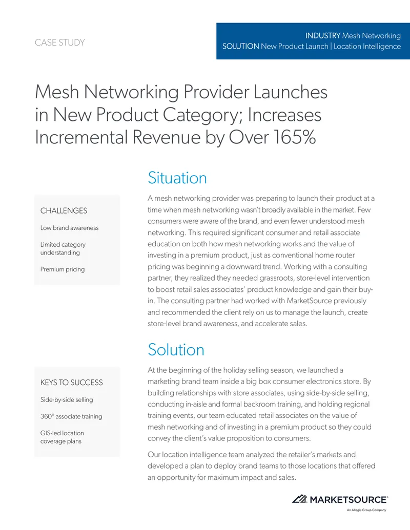 Mesh Networking Product Launch Case Study
