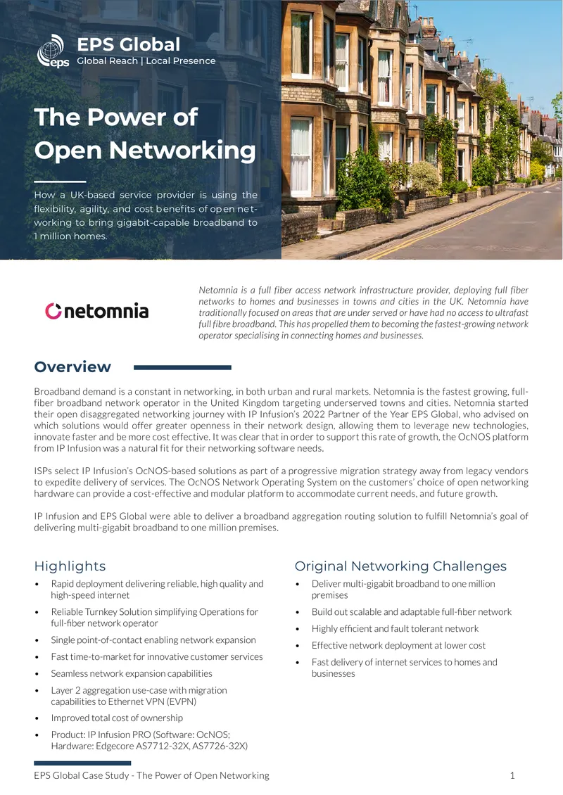 EPS Global Case Study on Open Networking Solutions