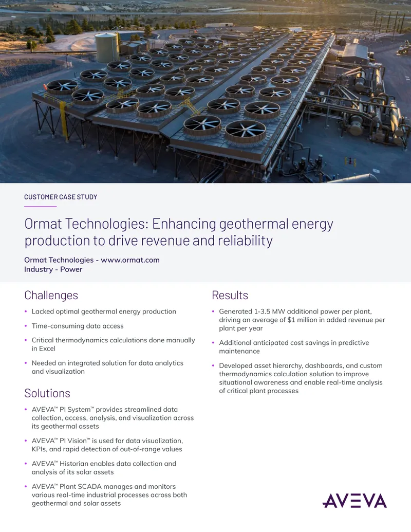 Ormat Technologies Geothermal Energy Production Case Study