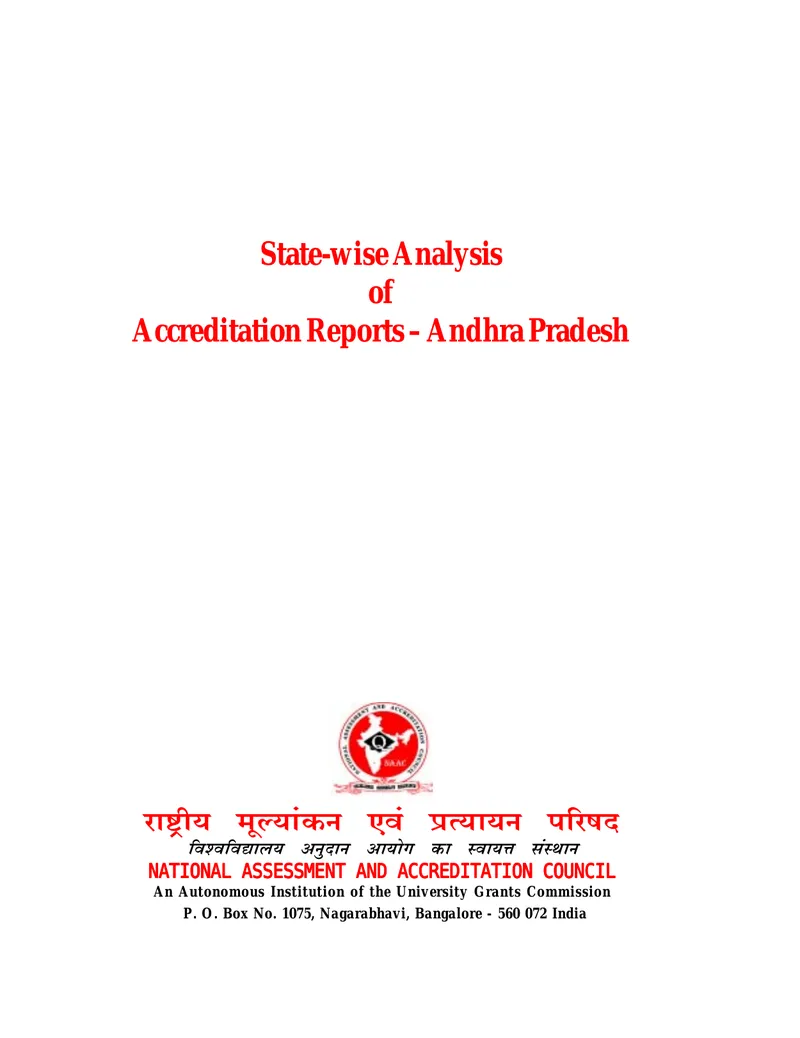 State-wise Analysis of Accreditation Reports for Andhra Pradesh