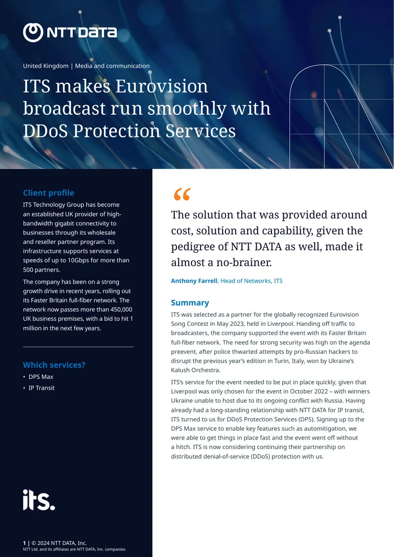 DDoS Protection Services for Eurovision Song Contest