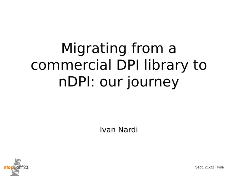 Migrating from Commercial DPI Library to nDPI
