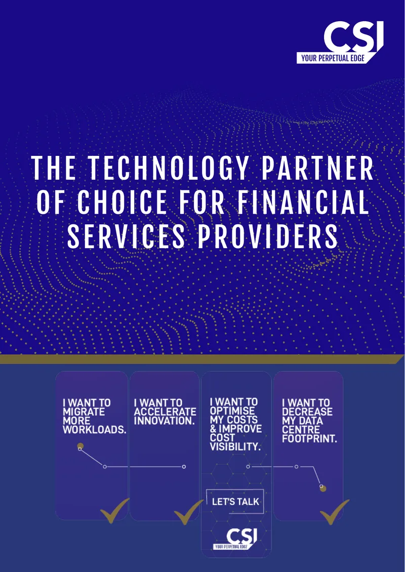 Technology Partner for Financial Services Providers