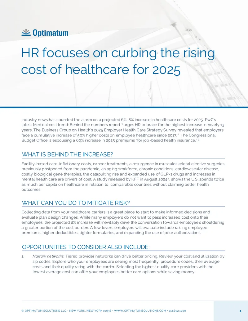 Strategies for Managing Rising Healthcare Costs in 2025