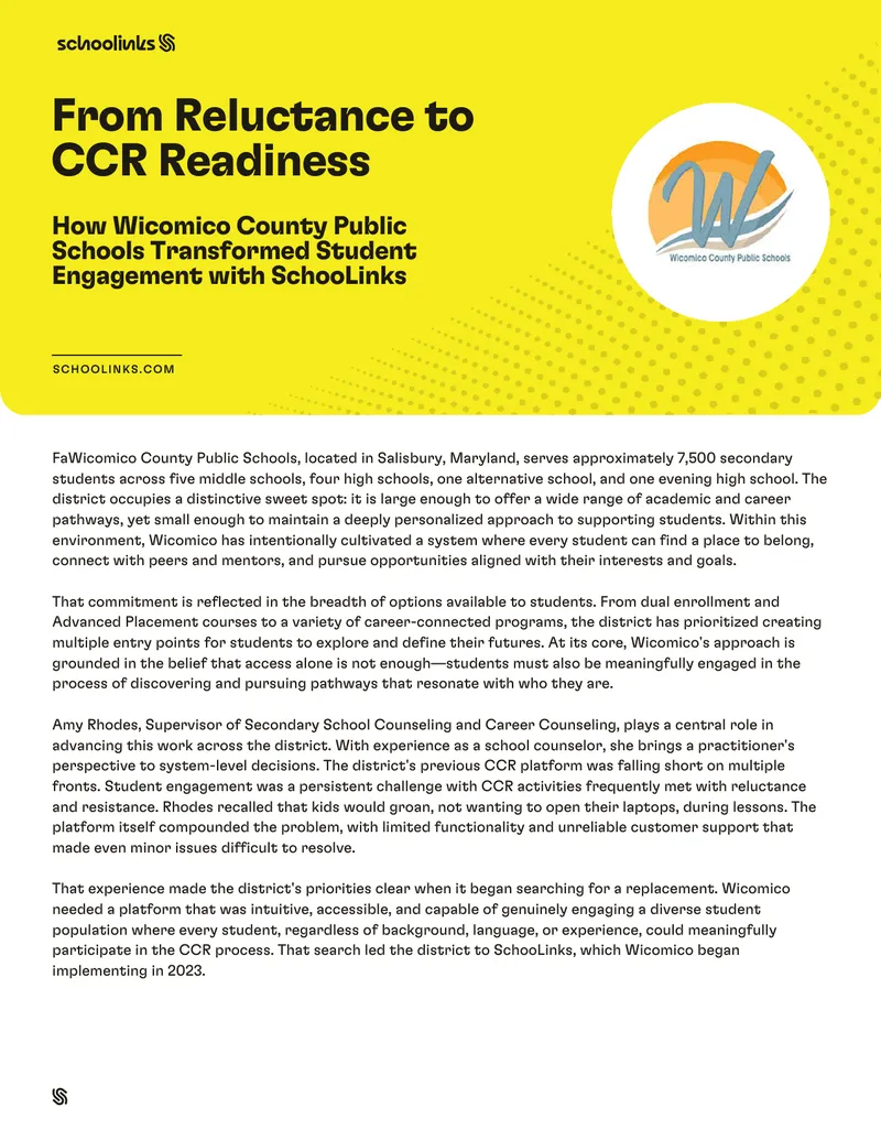 Wicomico County Public Schools Student Engagement Transformation