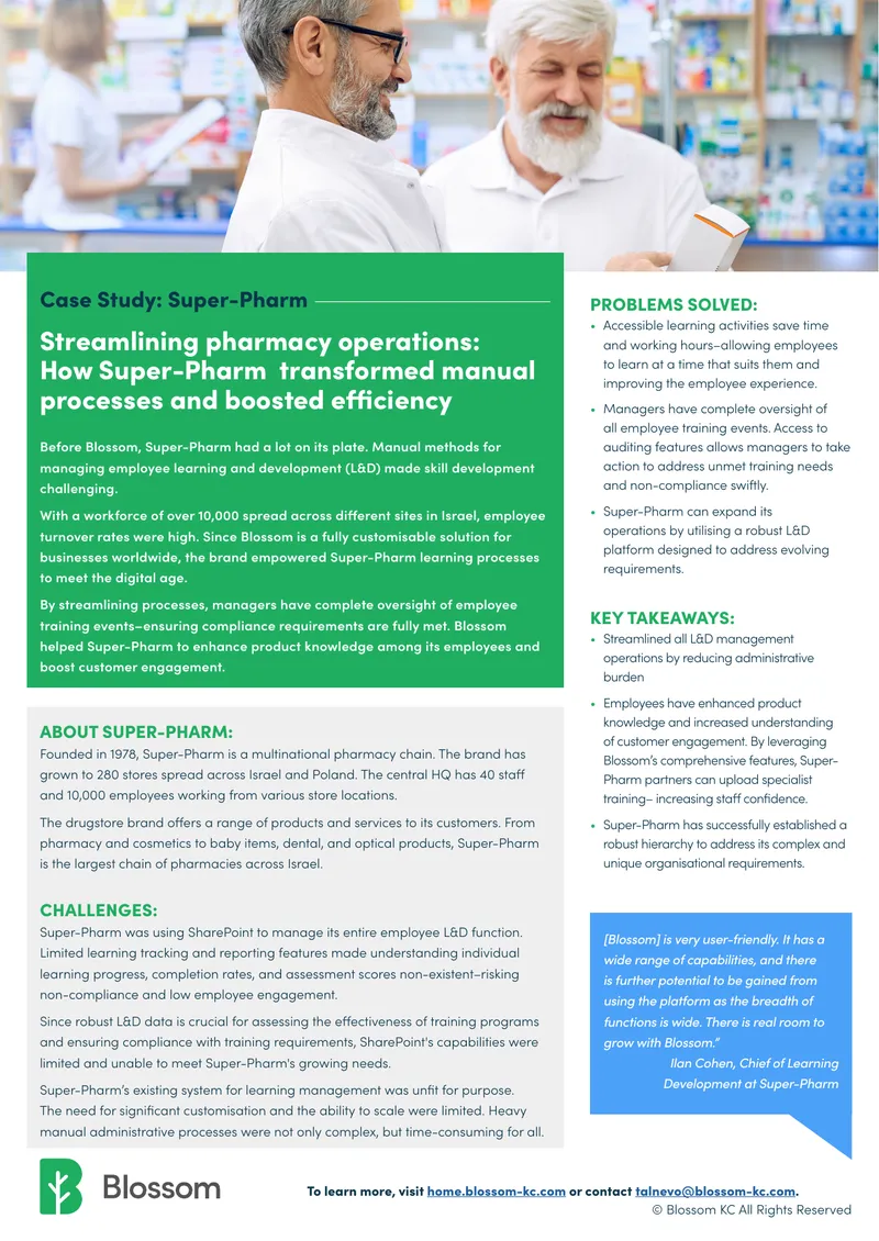 Super-Pharm Learning and Development Case Study