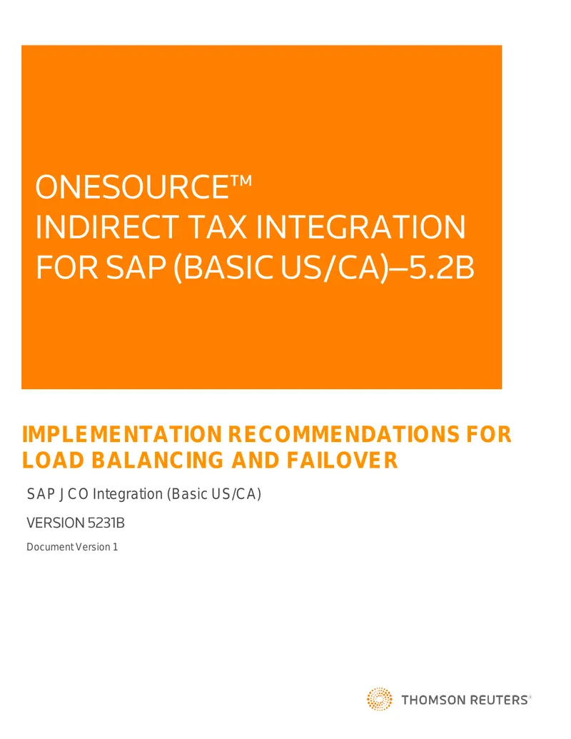 Implementation Recommendations for Load Balancing and Failover