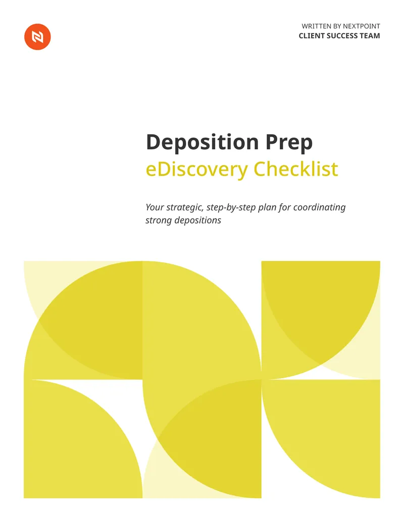 Deposition Preparation eDiscovery Checklist