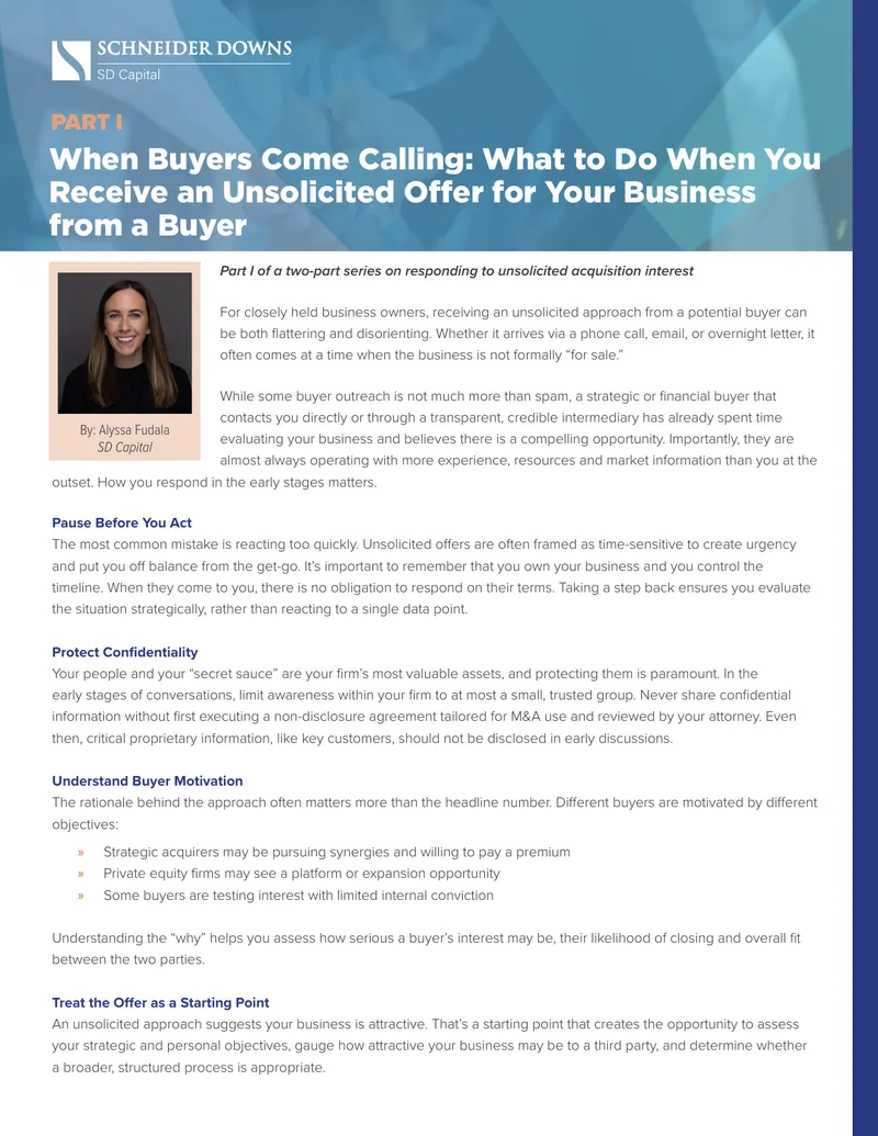 Responding to Unsolicited Business Offers