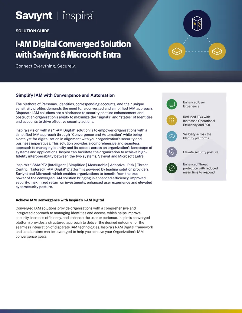 Converged IAM Solutions Implementation Guide