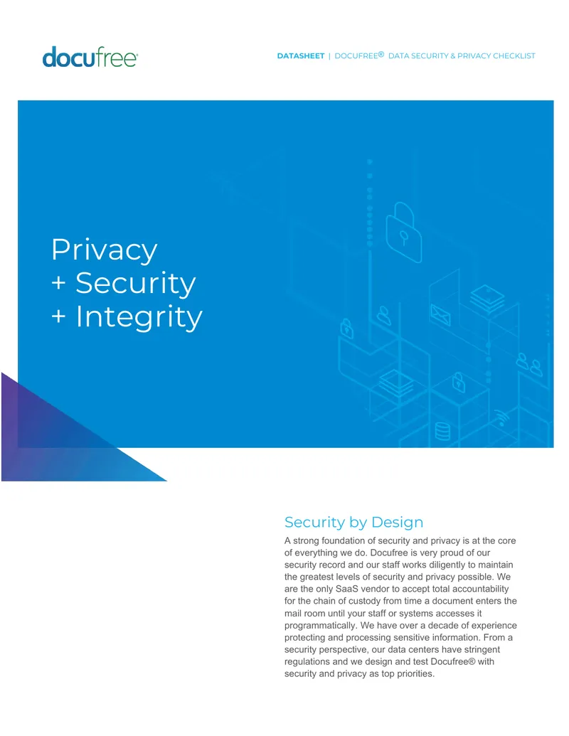 Docufree Data Security and Privacy Checklist