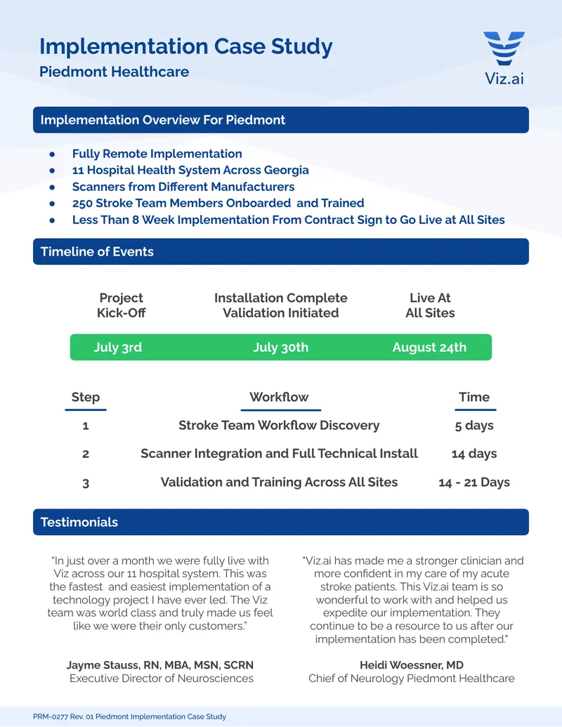 Piedmont Healthcare Implementation Case Study