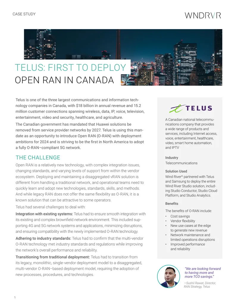 Telus Open RAN Deployment Case Study