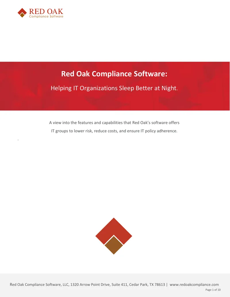 Red Oak Compliance Software Features and IT Solutions