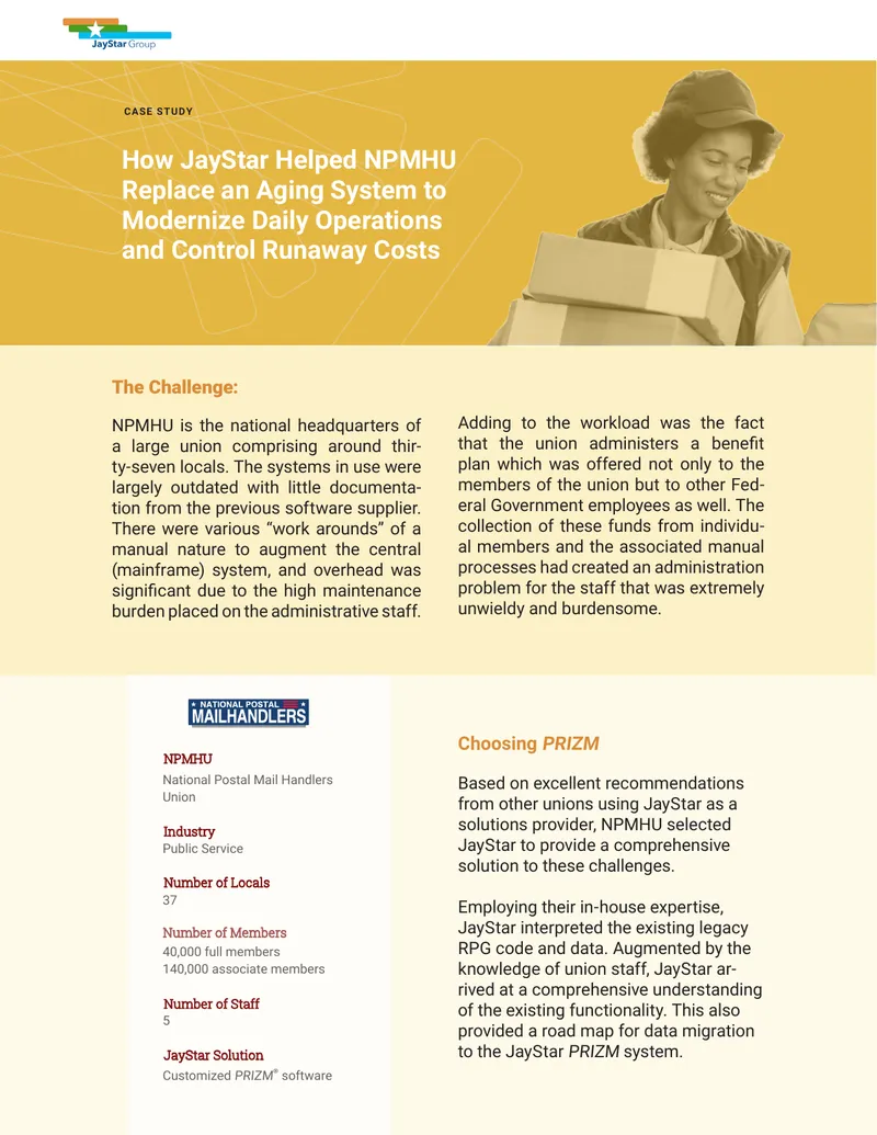 NPMHU Case Study on System Modernization