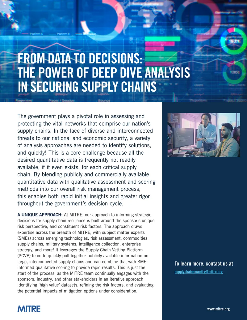 Deep Dive Analysis for Supply Chain Security