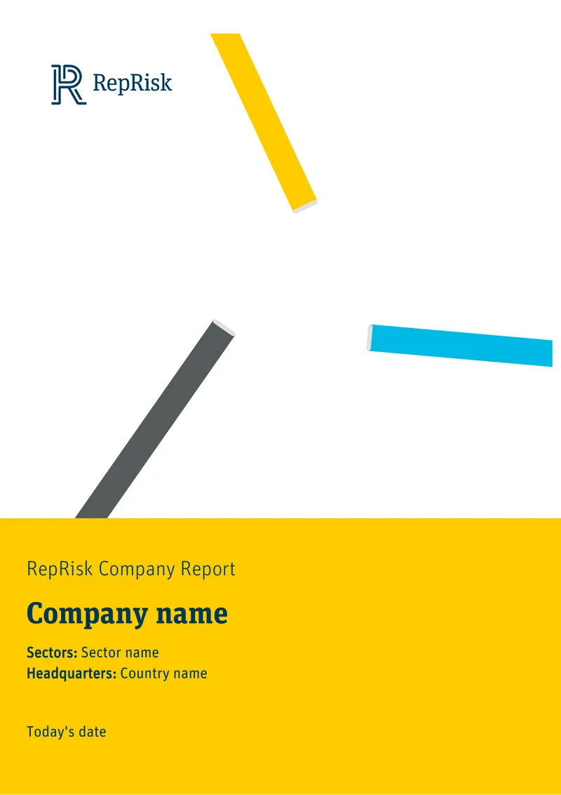 RepRisk Company Report Overview
