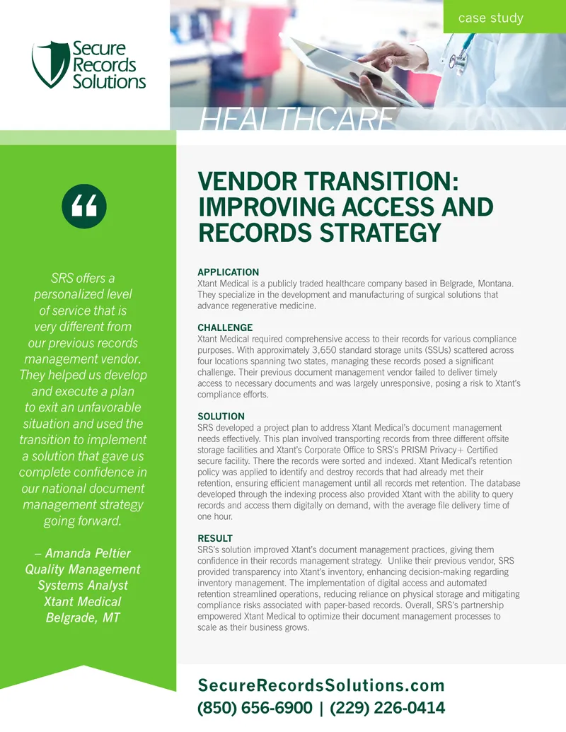 Xtant Medical Document Management Case Study