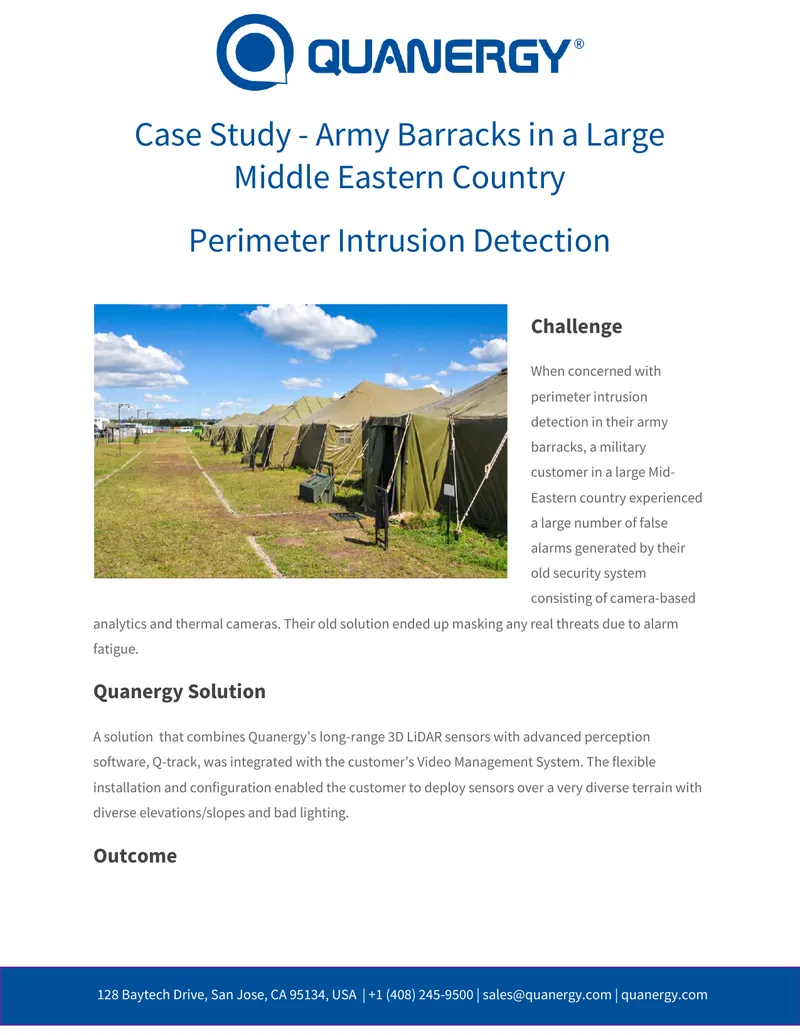 Case Study on Perimeter Intrusion Detection Solution