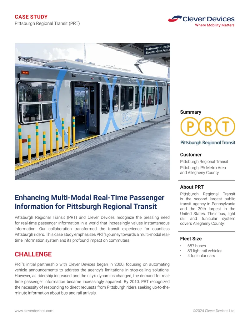 Enhancing Real-Time Passenger Information for Pittsburgh Transit