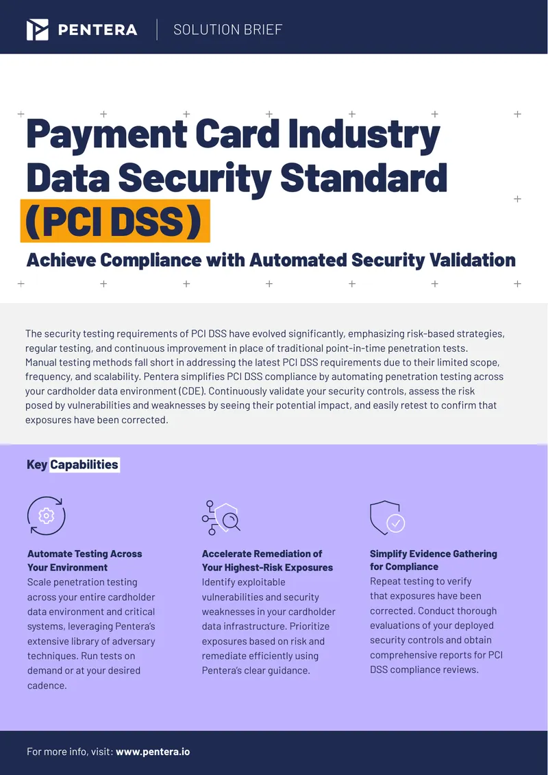 Automated Security Validation for PCI DSS Compliance