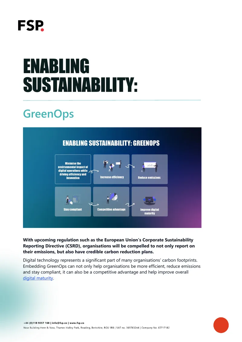 GreenOps Implementation for Sustainable Digital Operations