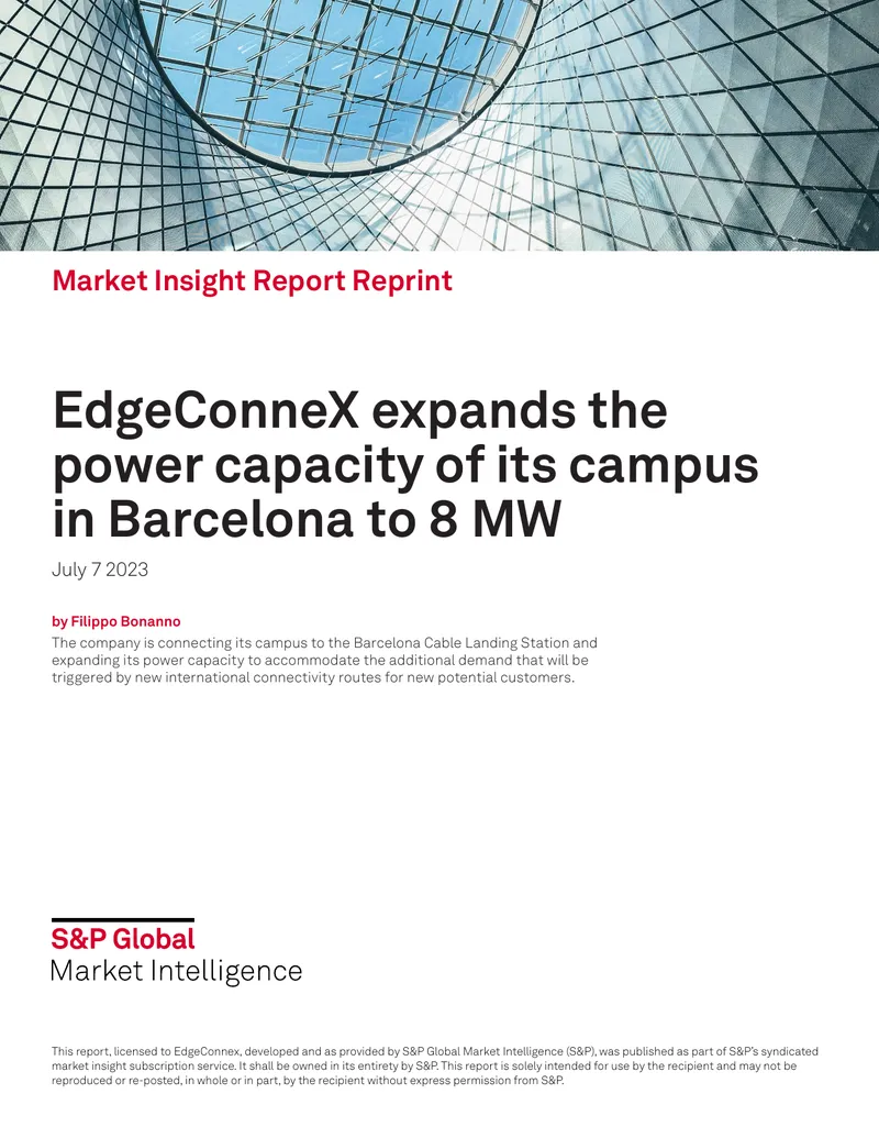 EdgeConneX Barcelona Campus Expansion Report