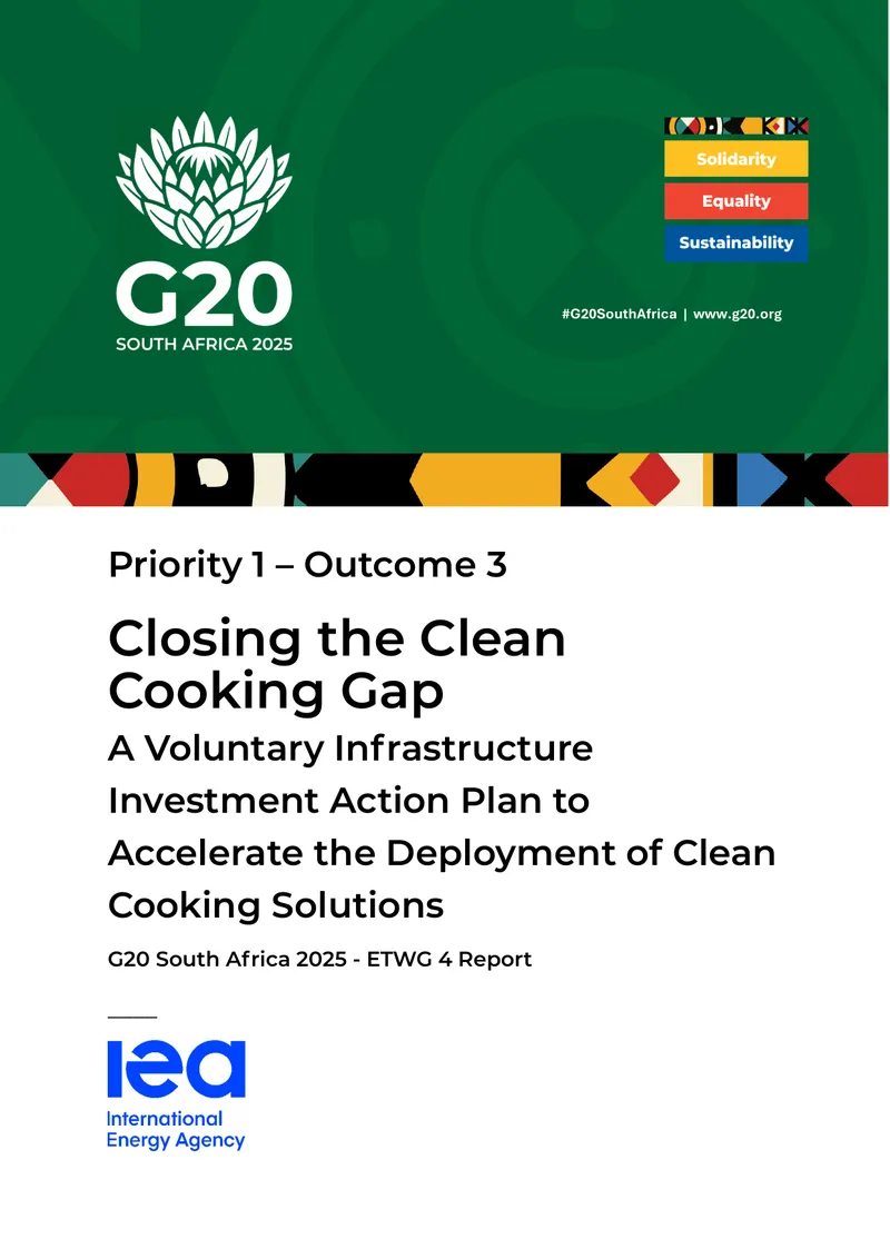 Clean Cooking Voluntary Infrastructure Investment Action Plan
