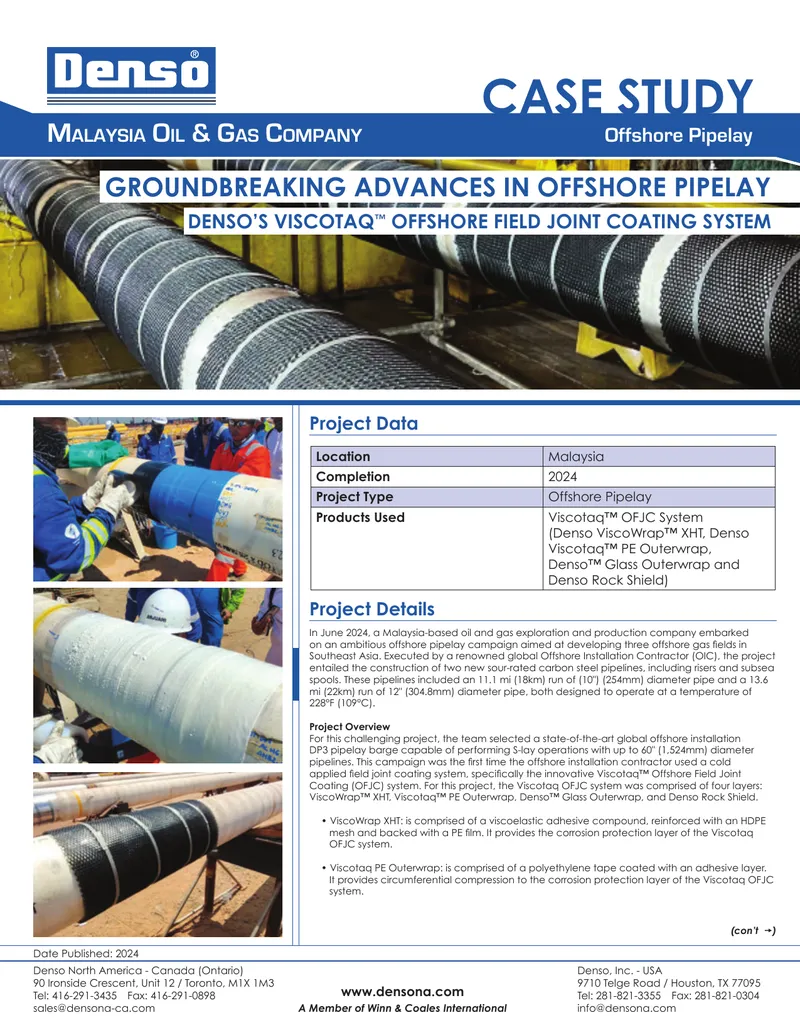Offshore Pipelay Project Case Study in Malaysia