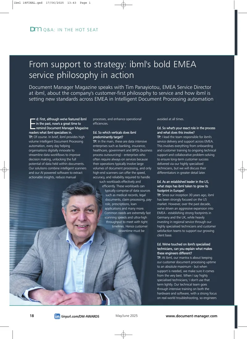 ibml's EMEA Service Delivery Strategy
