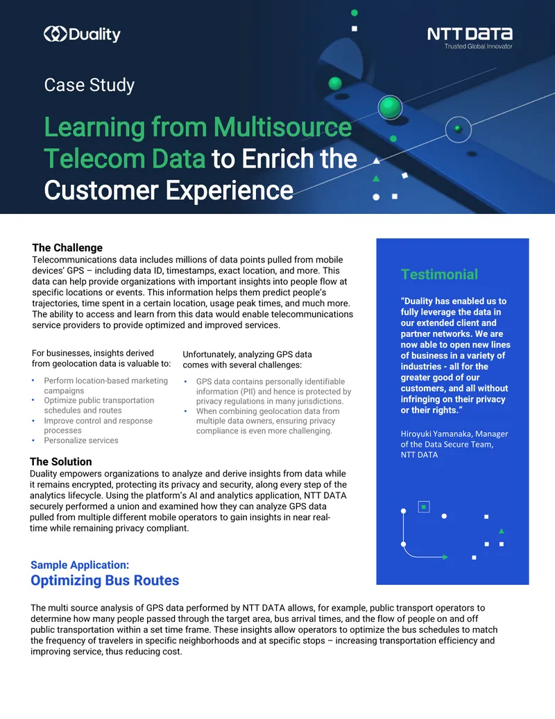 Learning from Multisource Telecom Data Case Study