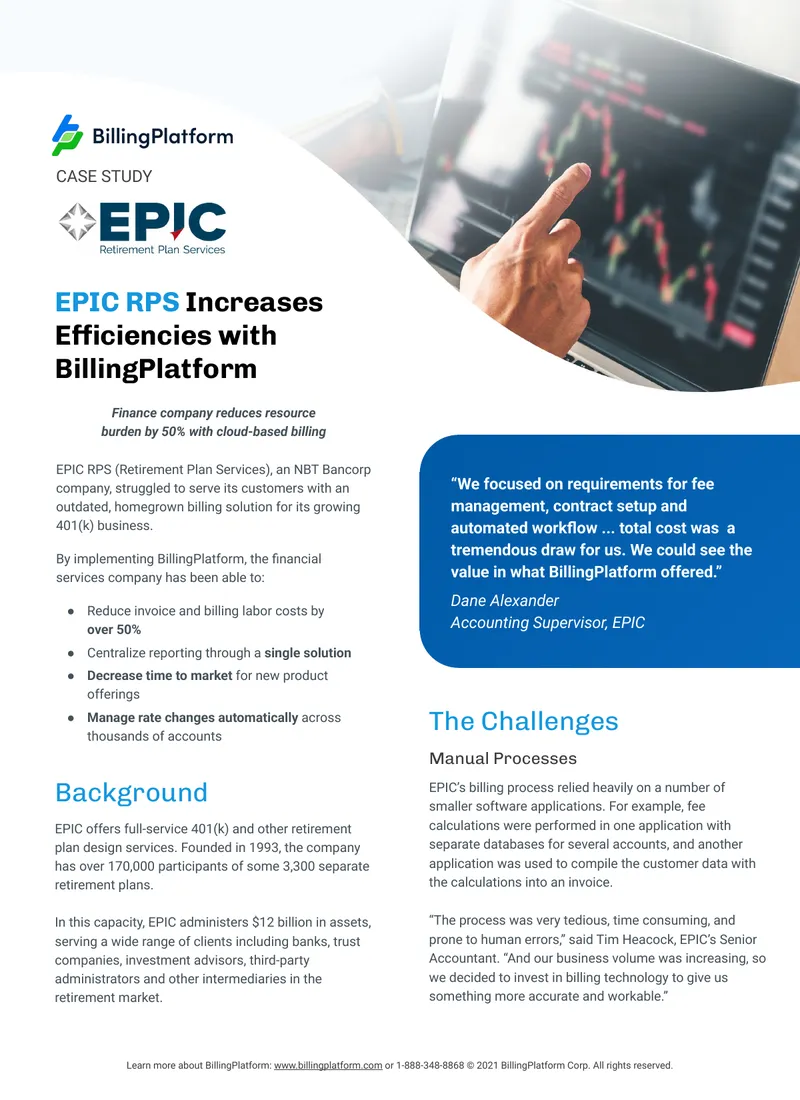 EPIC RPS Case Study on BillingPlatform Implementation