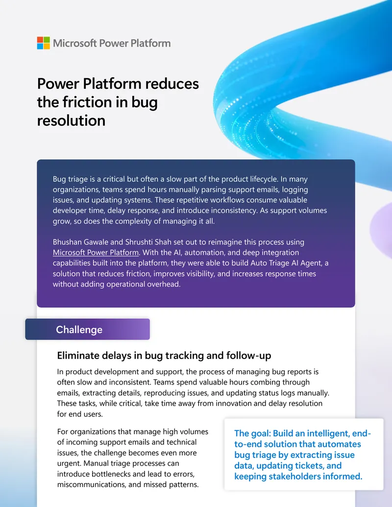 Automating Bug Triage with Power Platform