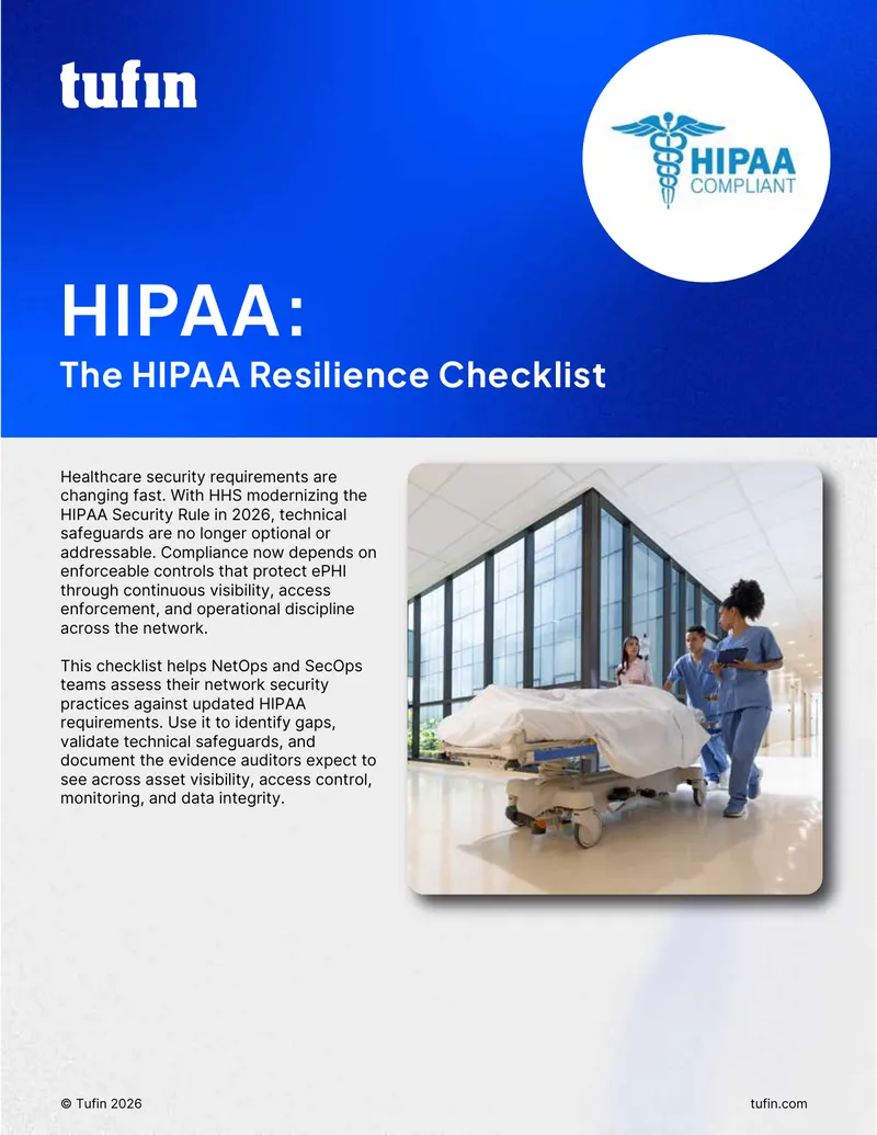HIPAA Resilience Checklist for Network Security