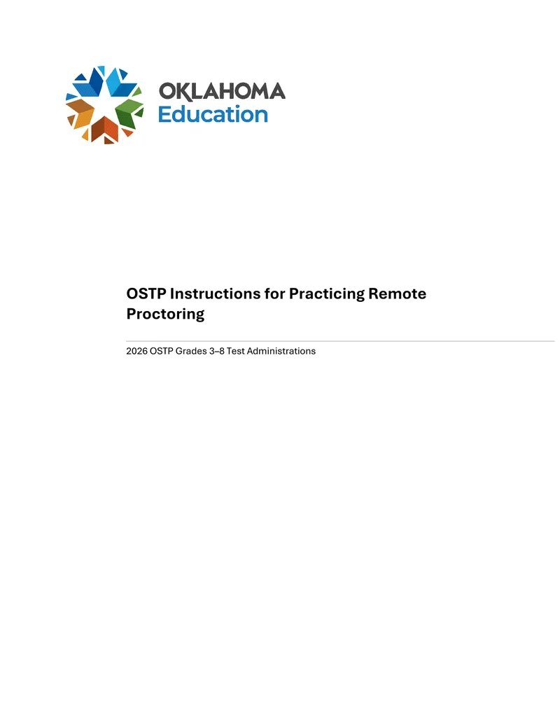 OSTP Instructions for Practicing Remote Proctoring