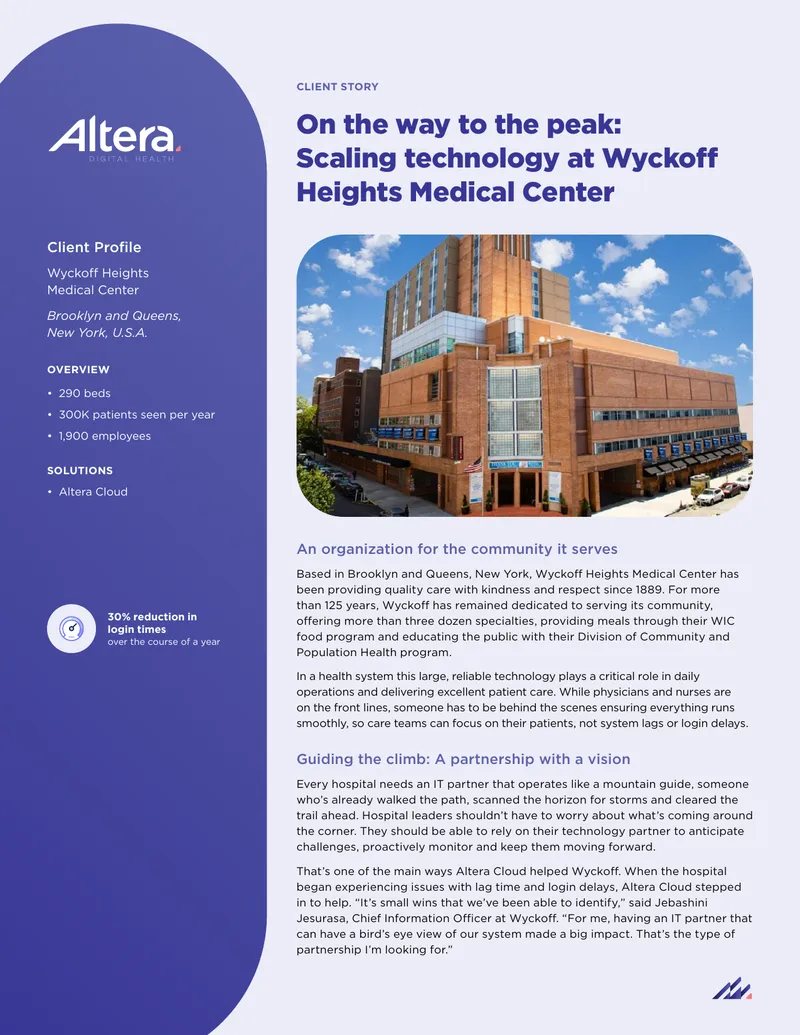 Wyckoff Heights Medical Center Technology Partnership